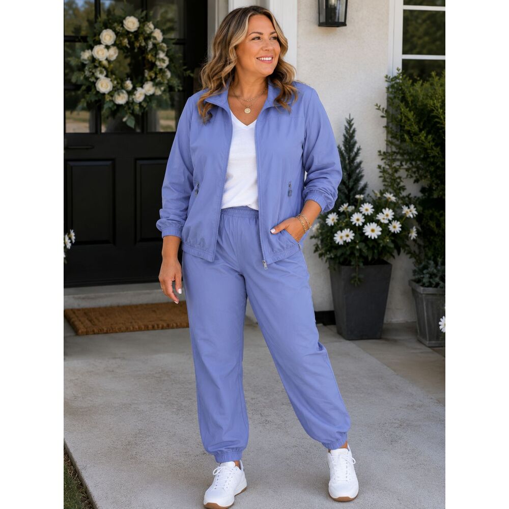 Vintage 90s Kaelin 1X Track Suit Jacket Pants Set NWT